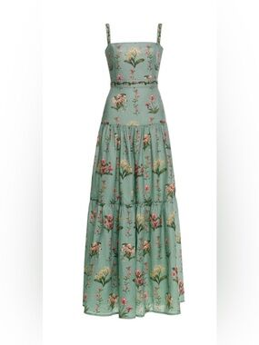 Agua by Agua Bendita | Dresses | Agua Lima Embroidered Butterfly Linen Maxi  Dress 50 New Without Tag | Poshmark